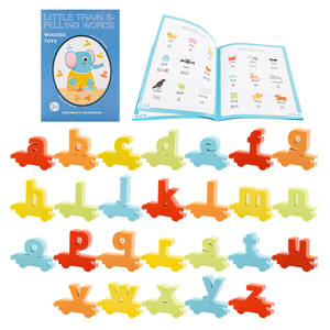 Ventes directes d'usine Montessori début petit train <span class=keywords><strong>orthographe</strong></span> mots éducation <span class=keywords><strong>orthographe</strong></span> mots amusant cognitif couleur puzzle enfants jouets - Product Image 2