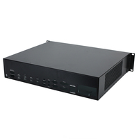 Boîtier de fabrication sur mesure en tôle 2U découpée au laser avec revêtement en poudre, en aluminium, pour montage en rack électronique, OEM