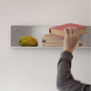 Factory Direct Brushed Stainless Steel Floating Storage Shelf Display Rack <strong>Wall</strong> Mounted Metal <strong>Shelving</strong> <strong>Unit</strong> <strong>for</strong> Store Home Decor - Product Image 2