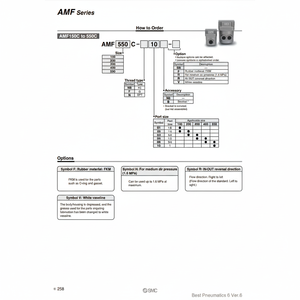 Filtre à air pneumatique SMC AMF250C-02B filtre d'élimination des odeurs - Product Image 1