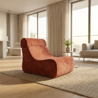 Fauteuil paresseux individuel à assise profonde en velours côtelé, avec mousse à mémoire de forme compressée
