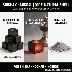 Nueva llegada: Cubos de carbón sólido para hookah, de encendido instantáneo, sin humo, briquetas de carbón de <span class=keywords><strong>coco</strong></span>. - Product Image 4