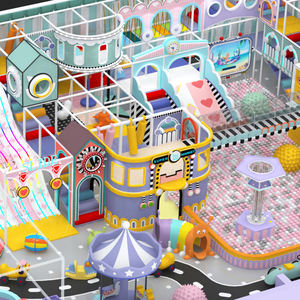 Équipement d'aire de jeux intérieure <span class=keywords><strong>pour</strong></span> enfants Château coquin avec toboggan à balles Aire de jeux <span class=keywords><strong>pour</strong></span> tout-petits <span class=keywords><strong>Parc</strong></span> d'attractions <span class=keywords><strong>pour</strong></span> bébés et enfants - Product Image 2