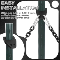 LIETU AR500 Support de cible en T pour arbalète, 4 pièces, pour tir en extérieur, compatible avec les poteaux en T de 1,25 à 1,33 pouces, revêtement poudré, DIY