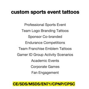 Tatuajes corporales temporales ecológicos personalizados, arte de logotipo de Equipo Impermeable para fútbol/<span class=keywords><strong>Liga</strong></span> de fútbol para aplicación facial, pedido al por mayor - Product Image 3