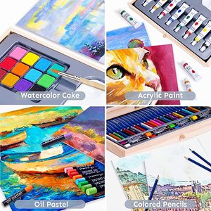 <span class=keywords><strong>Kit</strong></span> de peinture <span class=keywords><strong>Coffret</strong></span> cadeau créatif pour adolescents Adultes Artiste Débutants <span class=keywords><strong>Kit</strong></span> d'art Fournitures d'art - Product Image 3
