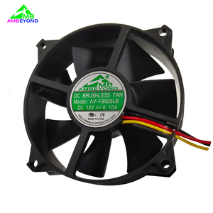Ventilador de Refrigeración con Motor de <span class=keywords><strong>Rotor</strong></span> Externo AMBEYOND de 80x80x25mm, 2/3/4 Cables, PBT 94V0 RO/RE - Product Image 1