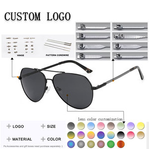 Gafas de Sol de Piloto con Marco Dorado y Lentes Marrones, Protección UV400, Unisex, Estilo para Conducir - Product Image 2