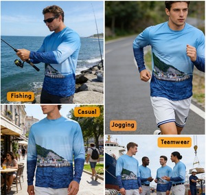 Camiseta de Manga Larga para Hombre con Protección UV UPF 50+, de Secado Rápido y Transpirable, para Trabajo, Equipo, Pesca, Gimnasio y Entrenamiento - Product Image 6