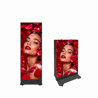 Poster LED Portatile da 86 Pollici, Lettore Pubblicitario Pieghevole con Controllo WiFi e USB per Centri Commerciali e Ristoranti