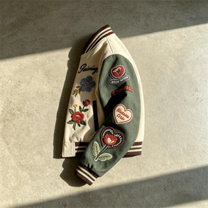 Giacca Varsity Personalizzata da Donna, <span class=keywords><strong>Abbigliamento</strong></span> Streetwear Stampato, Giacca Baseball Letterman, Giacca Bomber per Donne - Product Image 3