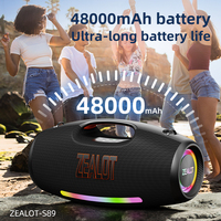 Altavoz Portátil de Alta Potencia de 250w, Caja de Sonido para Fiestas, Altavoz de Karaoke para Exteriores Zealot S89 Original con Micrófono y Bluetooth