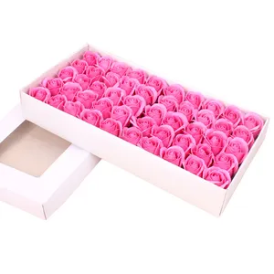 Roses artificielles avec 3 couches de savon, vente en gros, fausses fleurs, pour la saint-valentin