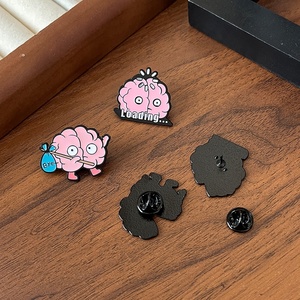 Regalo per Studenti di Neuroscienze, Divertente Spilla in Lega a Forma di Cervello, Accessori per <span class=keywords><strong>Abbigliamento</strong></span> con Lettere Personalizzate - Product Image 2