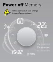 Termostato Inteligente WiFi, Controlador de Temperatura Central, Programable Semanalmente, Calefacción y Refrigeración, Uso Doméstico, Fácil Instalación