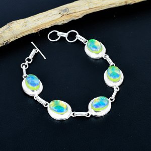 Handmade Opal <b>Bracelet</b> Handmade Antique Style Handmade Adjustable Design <b>Bracelet</b> Natural Gemstone Jewelry - Product Image 1