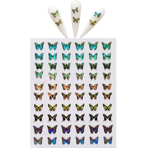 2020 Disegno caldo Laser colorato farfalla Sticker impermeabile di trasferimento dell'<span class=keywords><strong>acqua</strong></span> nail sticker <span class=keywords><strong>Per</strong></span> La Nail Della Decorazione di Arte - Product Image 4