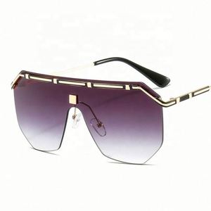 Lunettes de soleil tendance sans monture 2021 personnalisables avec logo, protection UV400, verres monobloc surdimensionnés pour hommes et femmes – Meilleures ventes - Product Image 5