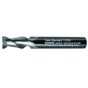 Fraise à rainurer courte Ttake Standard Ta9992 en carbure monobloc, hélice 35 degrés, 2 dents - Product Image 2