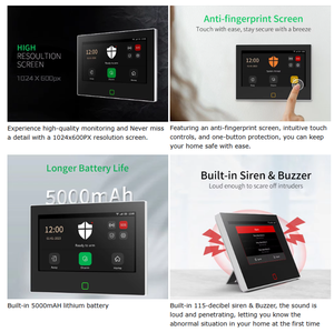 Kit <span class=keywords><strong>de</strong></span> système d'alarme domestique Staniot Secpanel 7, application Tuya, WiFi <span class=keywords><strong>sans</strong></span> <span class=keywords><strong>fil</strong></span>, <span class=keywords><strong>détecteur</strong></span> <span class=keywords><strong>de</strong></span> <span class=keywords><strong>mouvement</strong></span> PIR, sirène extérieure/intérieure pour la sécurité domestique - Product Image 5