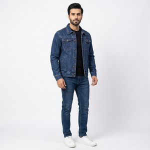 New Cotton Denim <b>Jacket</b> Men Casual Solid Color Streetwear High Quality Jeans <b>Jacket</b> Men Autumn <b>Slim</b> <b>Fit</b> Men's <b>Jacket</b> - Product Image 1