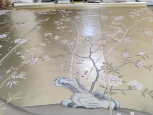 <span class=keywords><strong>Papel</strong></span> <span class=keywords><strong>Tapiz</strong></span> Mural Floral con Hojas Doradas en 3D Pintado a Mano Personalizado, Decoración de <span class=keywords><strong>Pared</strong></span> de Lujo China <span class=keywords><strong>para</strong></span> Dormitorio, Sala de Estar y Comedor - Product Image 4