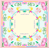 Alas Meja Mahjong Custom Print Yunduo Motif Putri Tiara Lucu Anti Selip Bahan Neoprena Ramah Lingkungan Grosir Mahjong