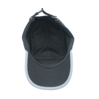 Casquette de sport pliable personnalisée à 7 panneaux en sergé 100 % polyester respirant et compressible avec motif de lettres brodées en 3D