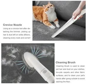 2024 New Design 5-in-1 Dog Cat Vacuum Cleaner 1L Capacity Grooming Pet