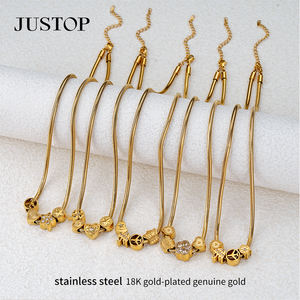 Collier unisexe tendance en acier inoxydable plaqué or/argent, avec pendentif chaîne à maillons, bijoux de mode indiens, OEM/Vente en gros personnalisée - Product Image 2