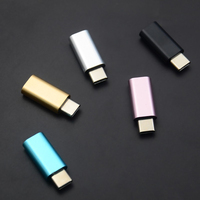 Coque en aluminium Adaptateur convertisseur Micro USB vers Type-C Usb 3.1 Type C vers IOS 8 Pin Data ChargingCable Connector Converter Plug