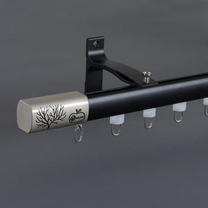 Rail de rideau silencieux à poteau romain, simple ou <span class=keywords><strong>double</strong></span> voie, haute esthétique - Product Image 2