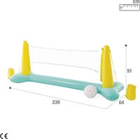 But de sport aquatique portable en PVC pour l'extérieur, filet de volley-ball gonflable