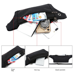 Sac de messager en toile LOGO personnalisé en gros pas cher sport ceinture de plein air sac banane bandoulière hommes sacs de poitrine - Product Image 4