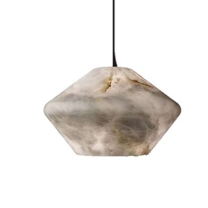 Lampe suspendue en marbre naturel, 300*H200mm, tête ronde simple, pour chambre à coucher, décoration de la maison - Product Image 5