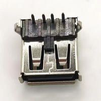 Connecteur femelle USB Type C 2.0 FOXECO, bornes à souder, chargeur, matériau LCP, modèle USS-100130, 4 broches Pogo, plaqué or, PCB