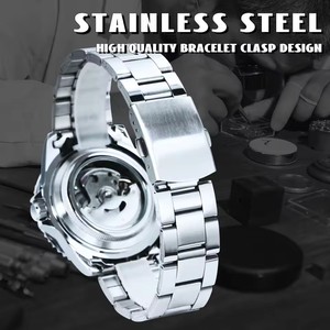 Winner Top reloj Casual Reloj para hombre Moda Deportes Relojes mecánicos automáticos Acero completo Hombres Relojes de pulsera impermeables con fecha - Product Image 3