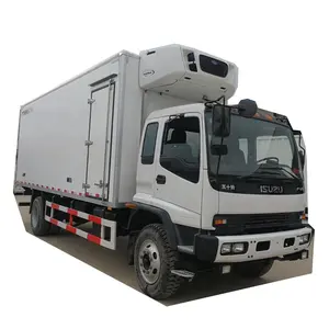 1SUZU FVR 10Ton 냉장고 화물 차량 아이스크림 고기 수송 냉동차 트럭 음식 냉장고 트럭 사우디 아라비아에서 판매