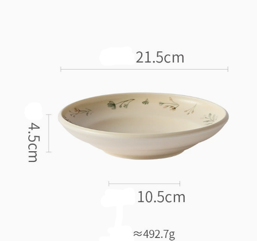 8.5 inch soup plate ivory