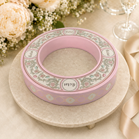Boîte cadeau ronde de luxe personnalisée pour macarons, emballage rigide en papier en forme d'anneau avec plateau transparent, pour chocolats, bonbons, cadeaux de mariage, vente en gros OEM ODM