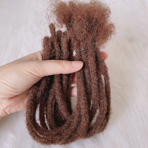 Extensions de cheveux tressées à prix abordable, 8 pouces, couleur ombrée T 1b 30, 100% cheveux humains vierges, douces <span class=keywords><strong>dreadlocks</strong></span> pour noirs - Product Image 2