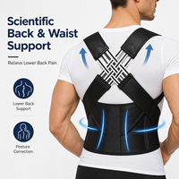 Correcteur de posture pour le dos, conception scientifique à sangles croisées en X, ceinture ajustable pour le bureau