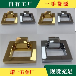 Zinc Alloy Rectangle <b>Drawer</b> Handles <b>Gold</b> Chrome Contemporary Design Durable Furniture Hardware - Product Image 3