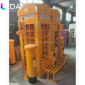 ตู้โทรศัพท์เหล็กสไตล์ลอนดอนสีขาว LEDA ดีไซน์ถอดประกอบได้ สำหรับตกแต่งงานแต่งงานระดับมืออาชีพ-สินค้ามาใหม่ - Product Image 2