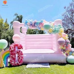 15x15 pieds, maison de rebond blanche, décoration de fleurs, château de mariage, château gonflable pour adultes, maison de rebond blanche, château gonflable - Product Image 4