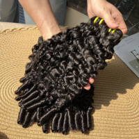 Mèches de cheveux brésiliens au crochet, vierges, double densité, sans perte, invisibles, grade 12A, pour tressage, couleur naturelle, ondulation naturelle