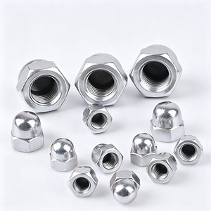 Tuerca hexagonal de acero al carbono premium GB923, tuerca de acorn placaada en zinc, tuerca abovedada, ferretería para construcción - Product Image 2