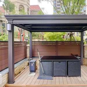 Pérgola Moderna Minimalista de Aluminio, Diseño de Marco Estrecho para <span class=keywords><strong>Terraza</strong></span> en Azotea y Balcón - Product Image 1