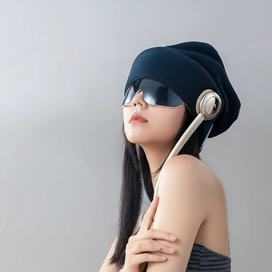 Casque de <span class=keywords><strong>massage</strong></span> pour la tête et les yeux avec <span class=keywords><strong>massage</strong></span> du cuir chevelu et des vertèbres cervicales, alimenté par USB, cadeau transfrontalier - Product Image 1