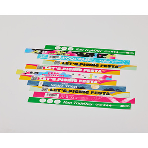 [AnyWristband] Bracelets individuels prédécoupés en TYVEK entièrement colorés, type individuel 20 mm (3/4 po) pour la personnalisation - Product Image 1